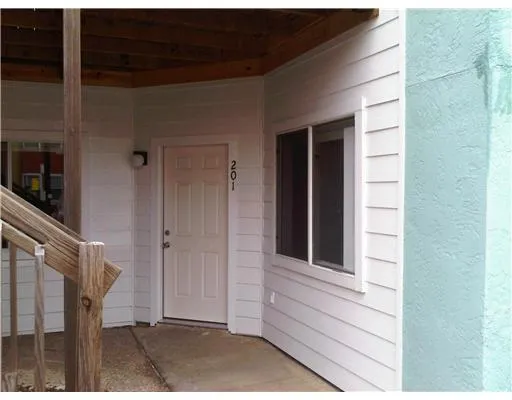 a view of front door of house