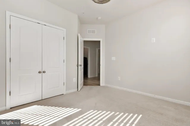 a view of a closet area with sky view