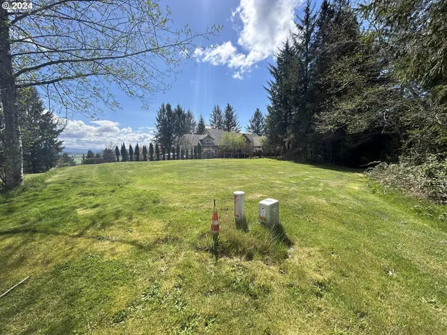 a view of a big yard with an outdoor space