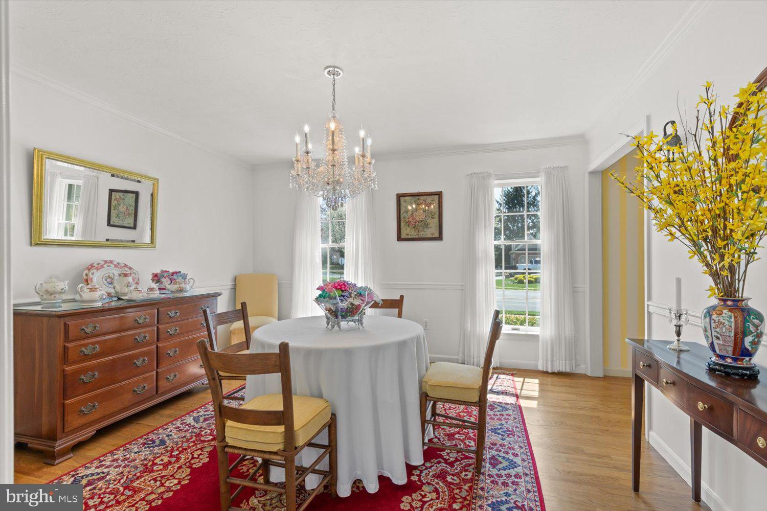 34 Ream Road Stevens, PA 17578 - Photo 7 of 53 a view of a dining room with furniture and a chandelier