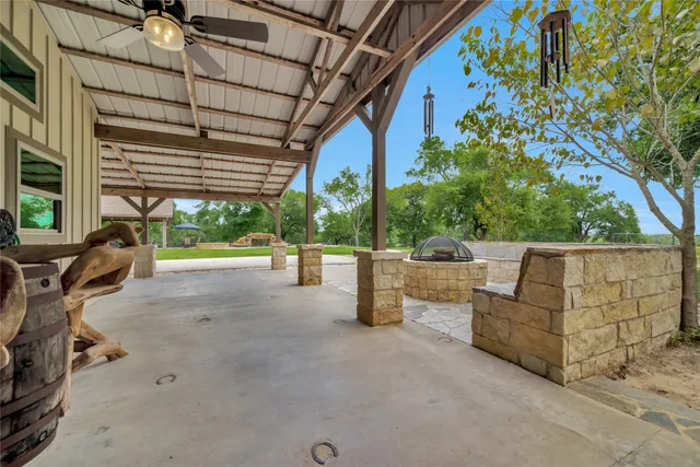 a view of outdoor space with seating area