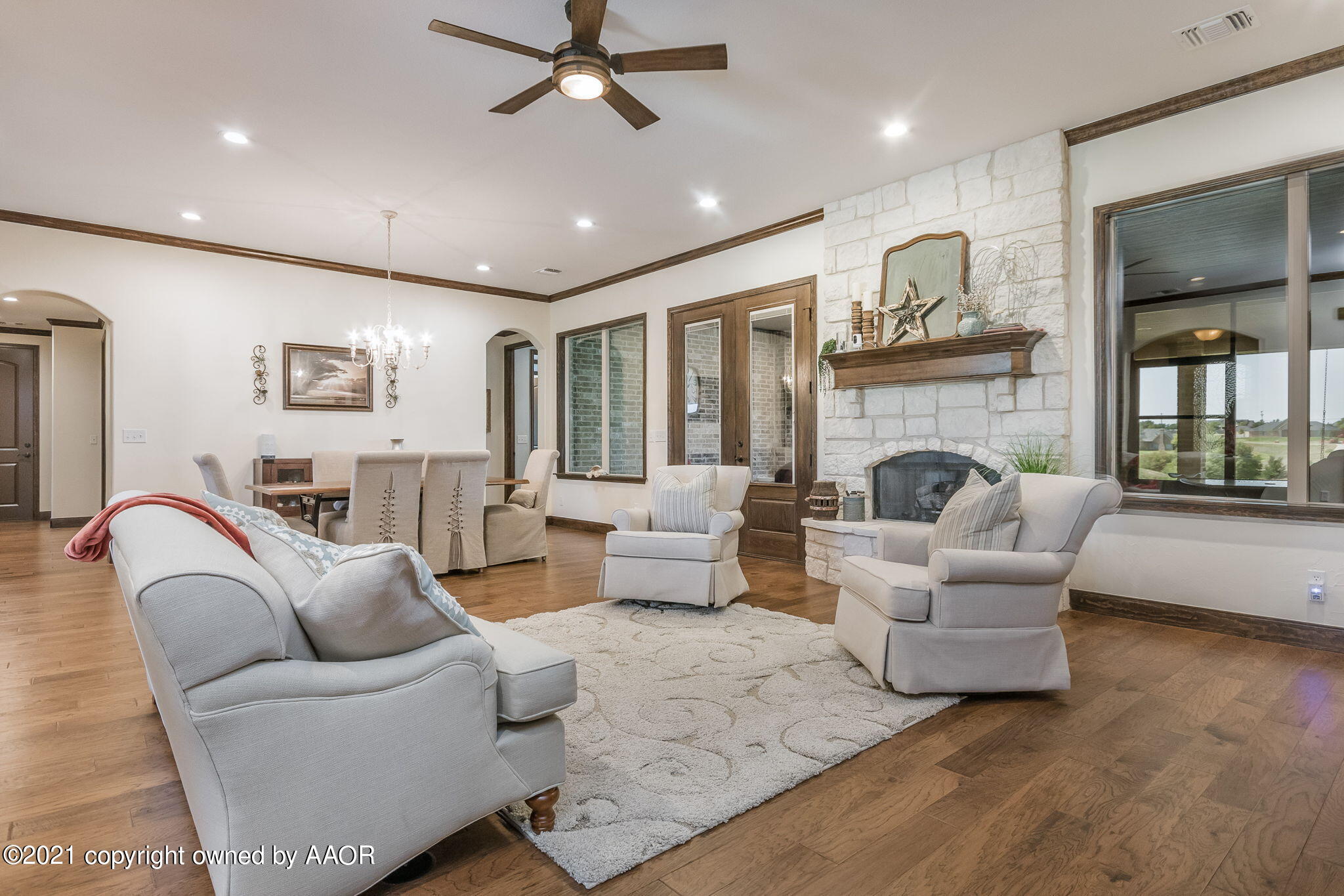 17500 Spring Lake Drive Canyon, TX 79015 - Photo 6 of 49 a living room with furniture and a fireplace