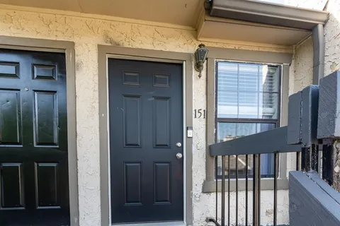 front view of a house with a glass door