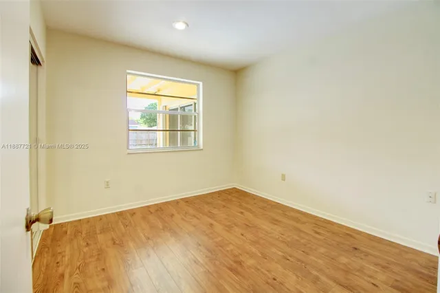 an empty room with a window