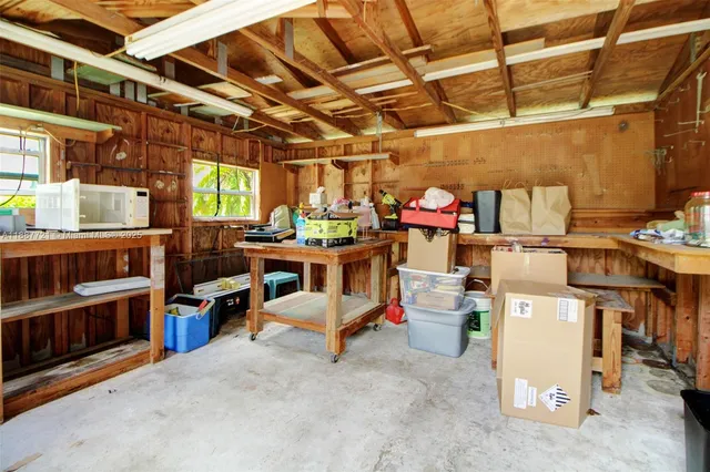 a room with storage and utility