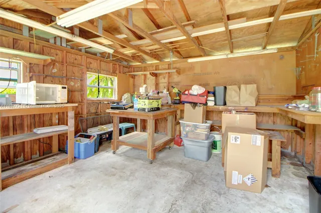 a room with storage and utility