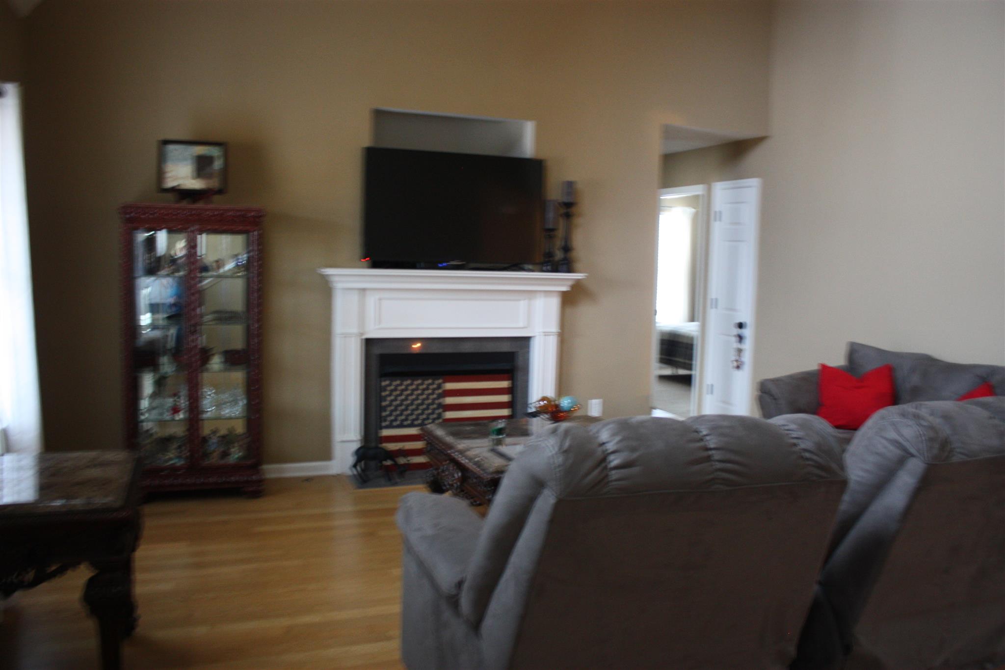 776 Cedar Grove Road Lebanon, TN 37087 - Photo 8 of 24 a living room with a fireplace and a flat screen tv