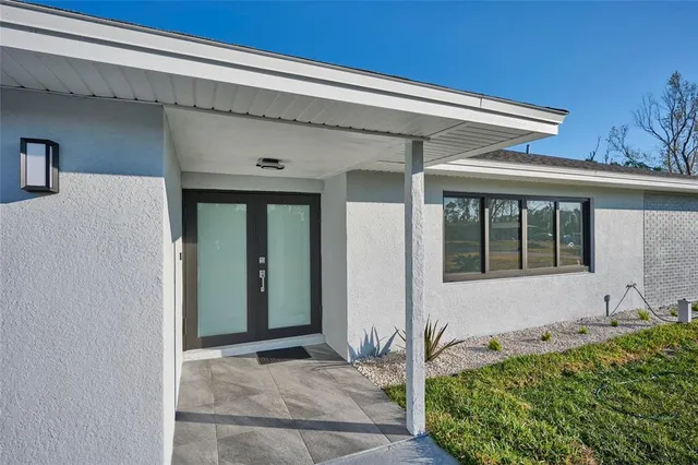 a front view of a house