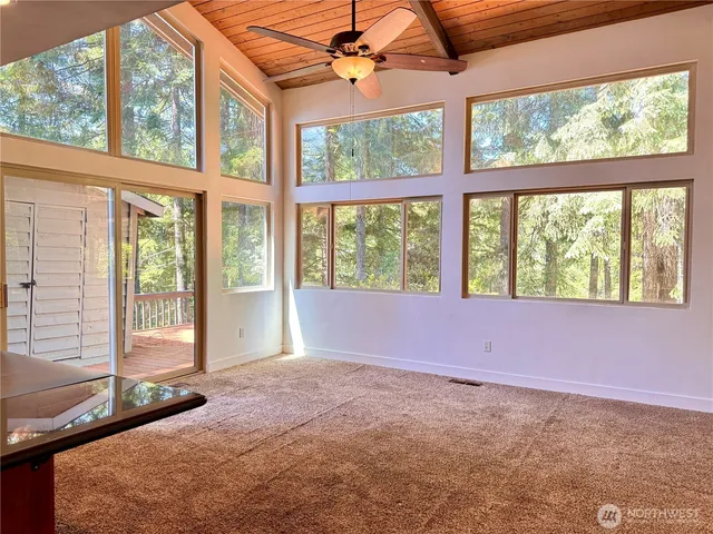 an empty room with a window