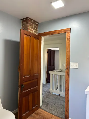 an empty room with closet