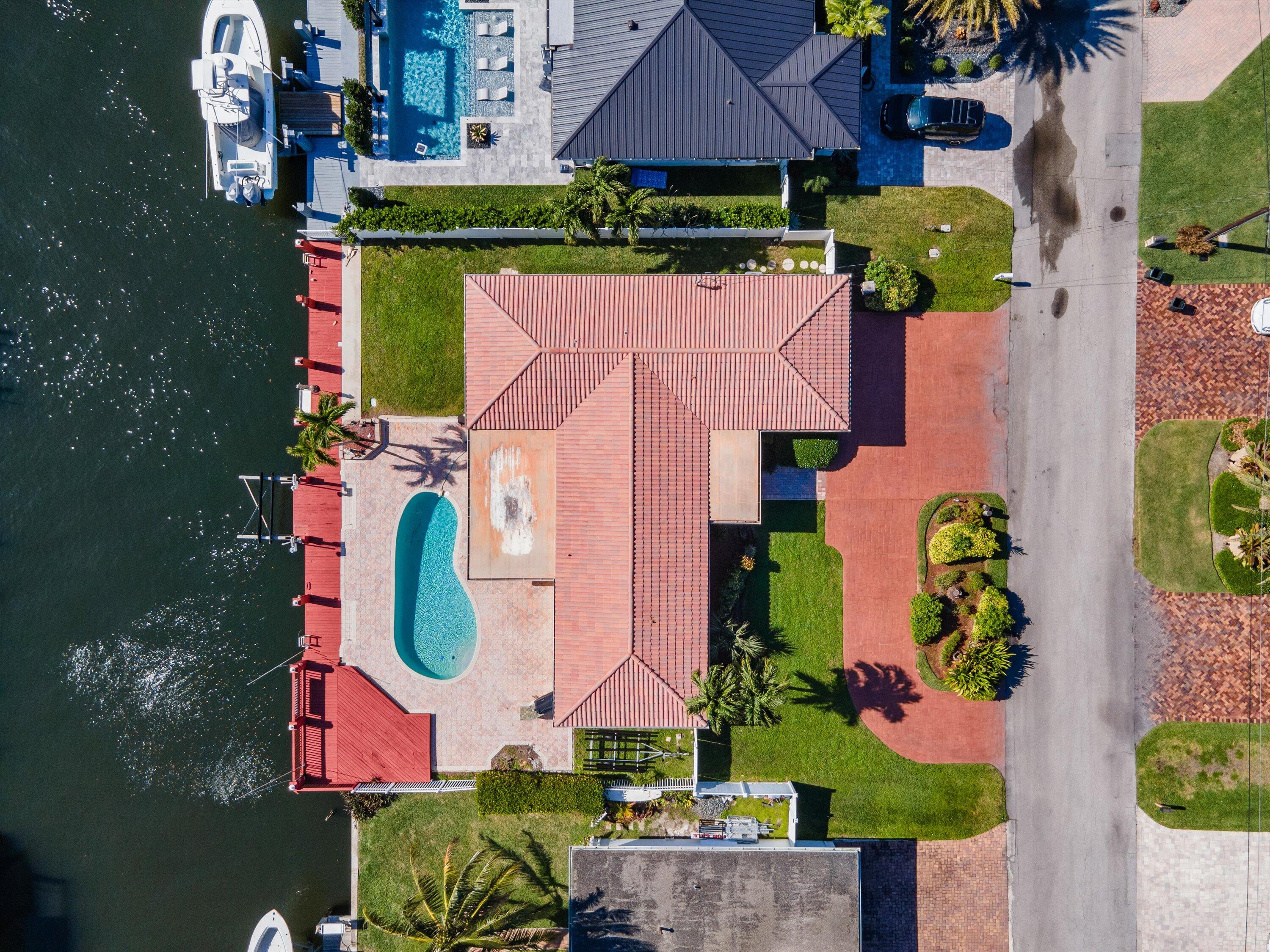 161 Neptune Drive Hypoluxo, FL 33462 - Photo 31 of 31 161 Neptune Aerial Overhead2