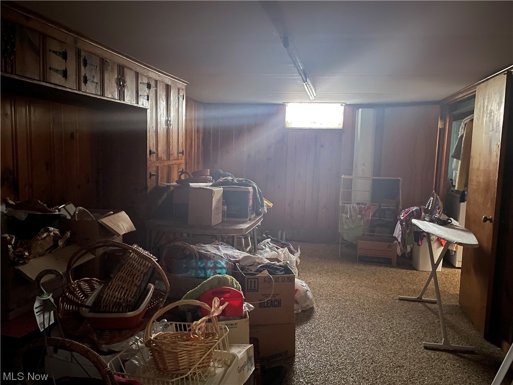 3835 Covington Road Cleveland, OH 44121 - Photo 21 of 34 Miscellaneous room with carpet floors and wooden walls