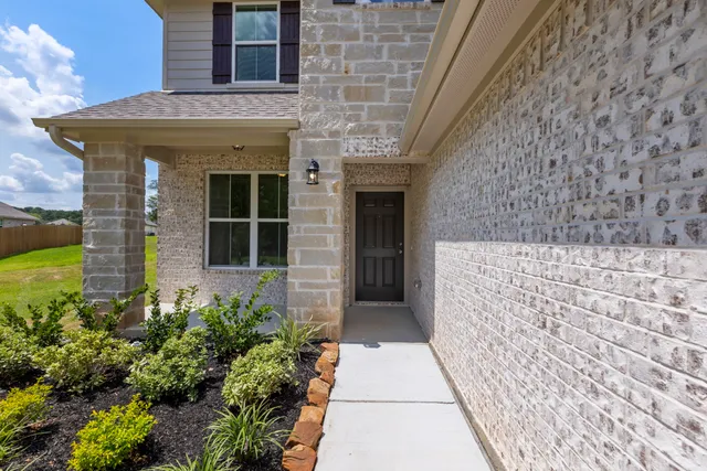 a entryway with a garden
