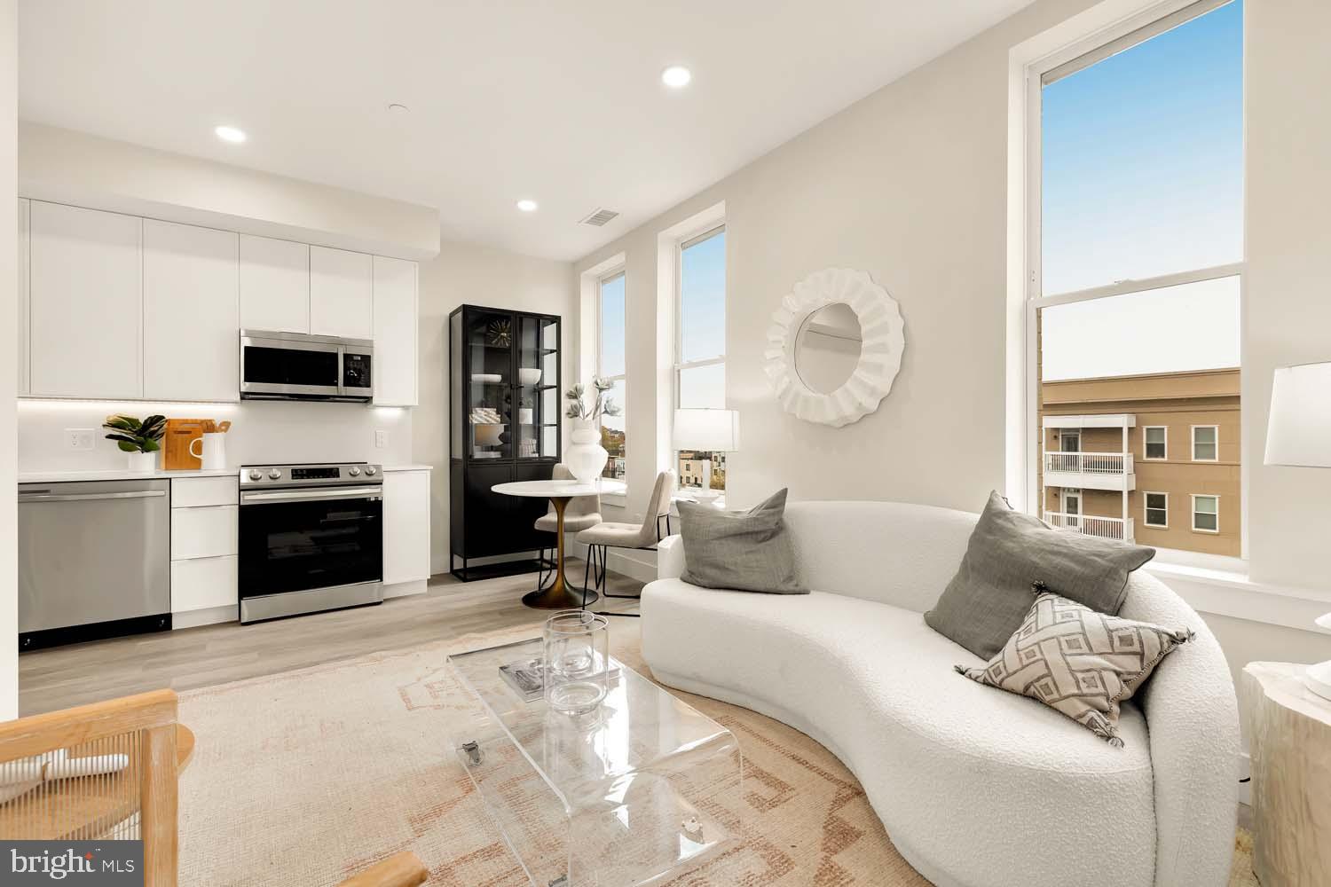 Modern elegance in a sunlit living space.