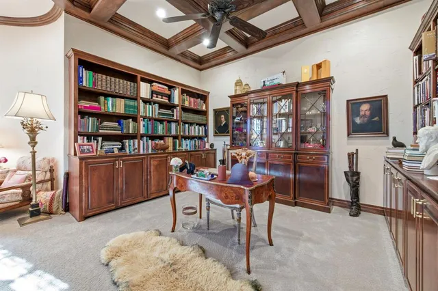 a work room with furniture