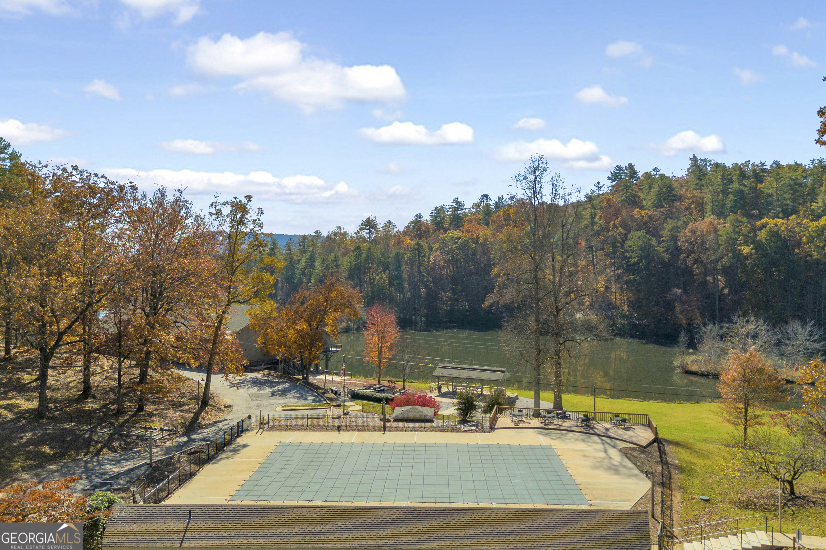 222 Blue Ridge Drive Sautee Nacoochee, GA 30571 - Photo 80 of 106 a view of a swimming pool with a patio and a yard