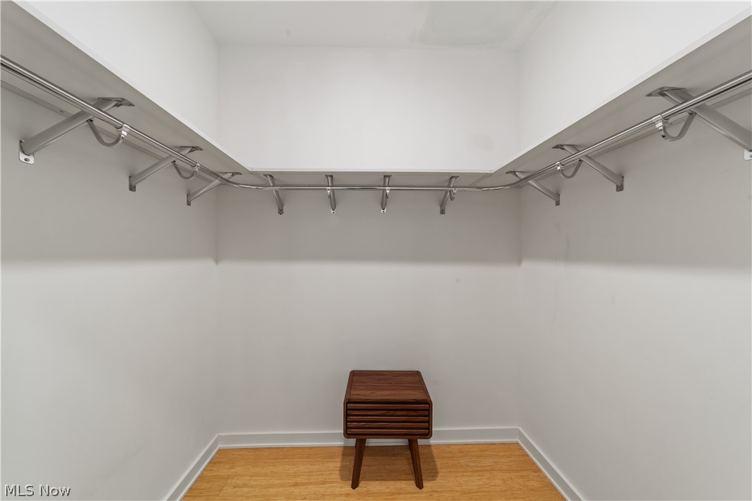 2044 Random Road, Unit 101 Cleveland, OH 44106 - Photo 22 of 44 Walk in closet featuring hardwood / wood-style flooring