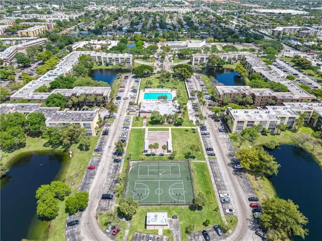 an aerial view of a city