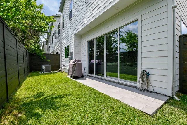a view of a backyard with a garden