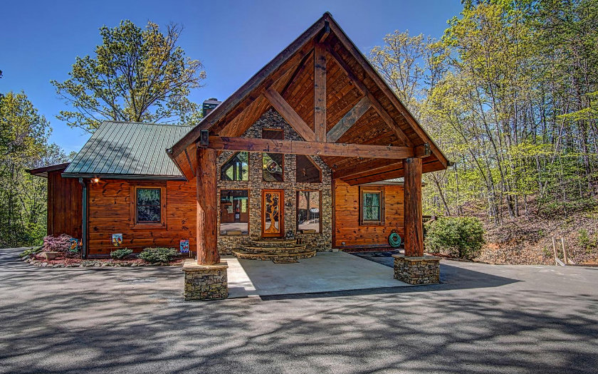 a front view of a house
