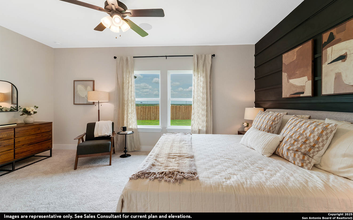 408 Jills Path Seguin, TX 78155 - Photo 18 of 25 a bedroom with a bed wooden floor and window