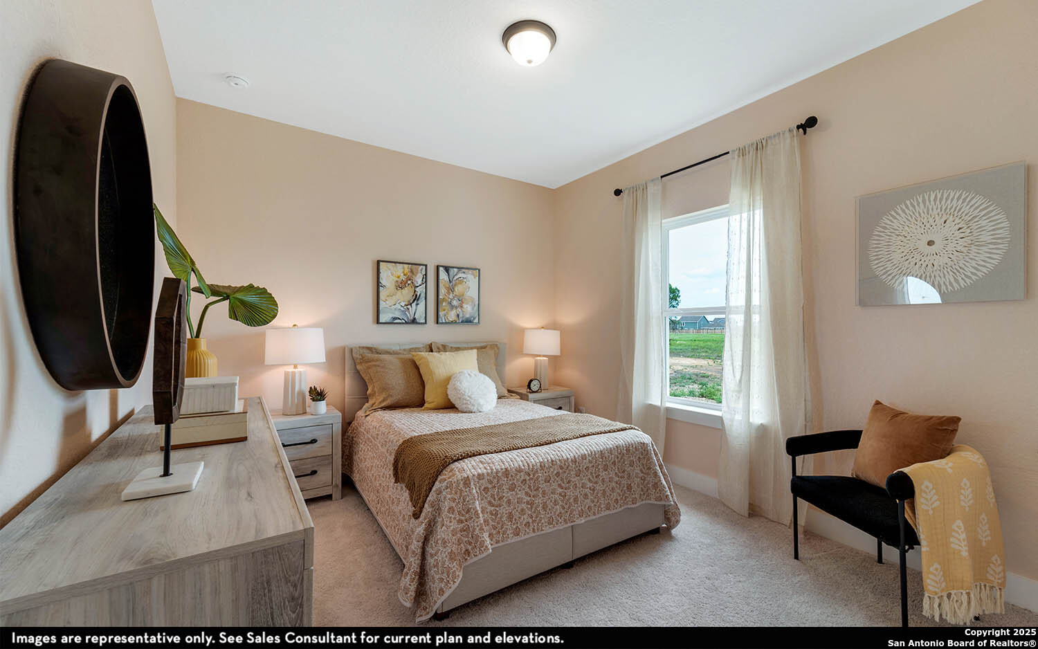 408 Jills Path Seguin, TX 78155 - Photo 23 of 25 a bedroom with a bed chair and a window