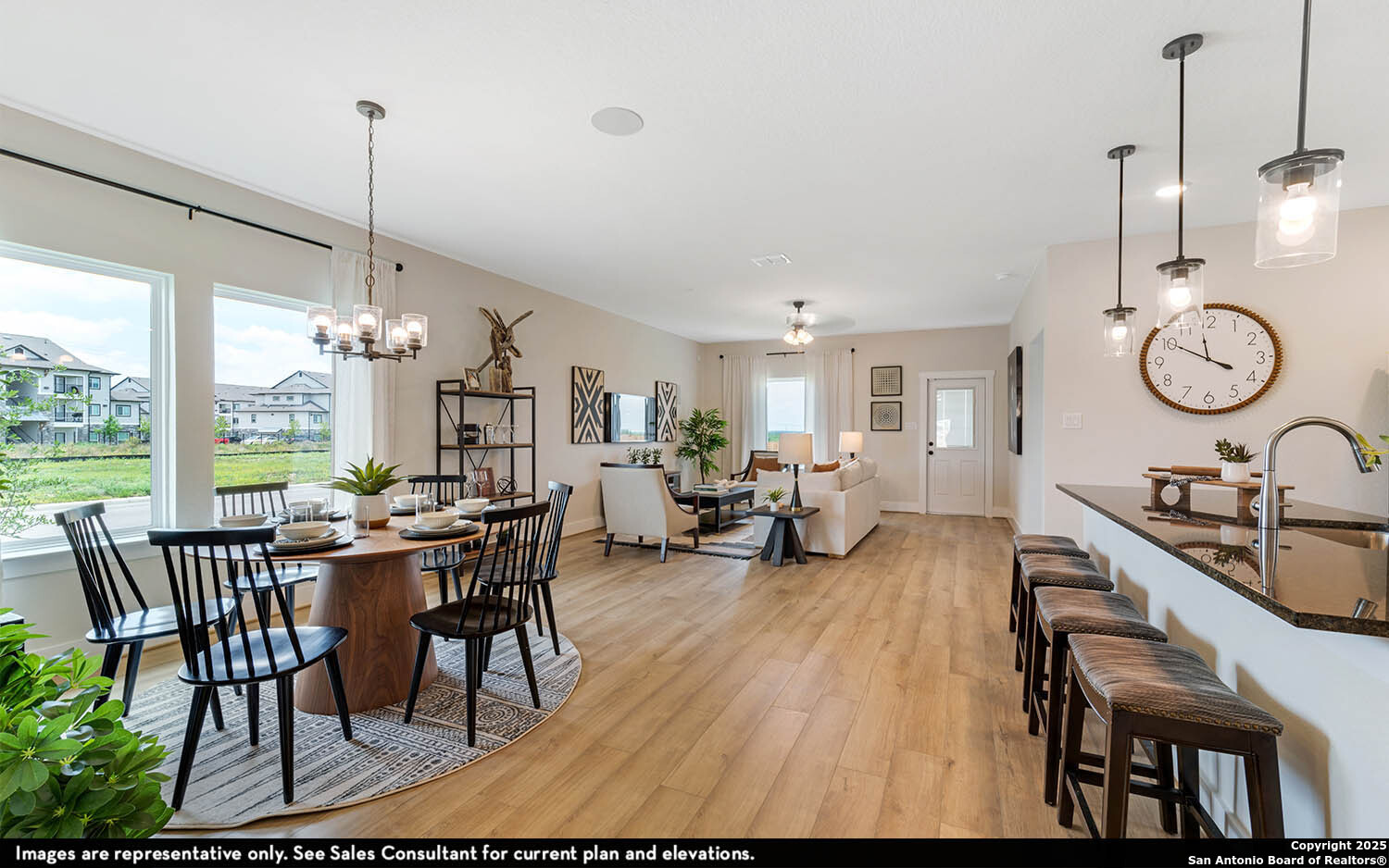 408 Jills Path Seguin, TX 78155 - Photo 7 of 25 a view of a dining room with furniture window and wooden floor