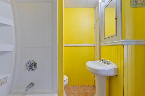 a bathroom with a sink