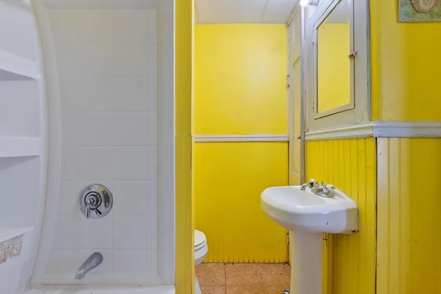 a bathroom with a sink