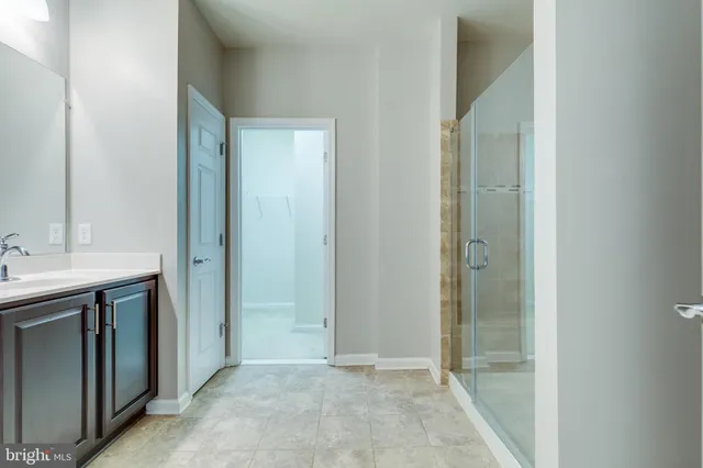 a view of hallway with sink