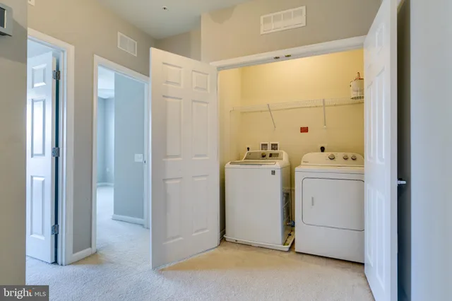 a room with dryer and washer