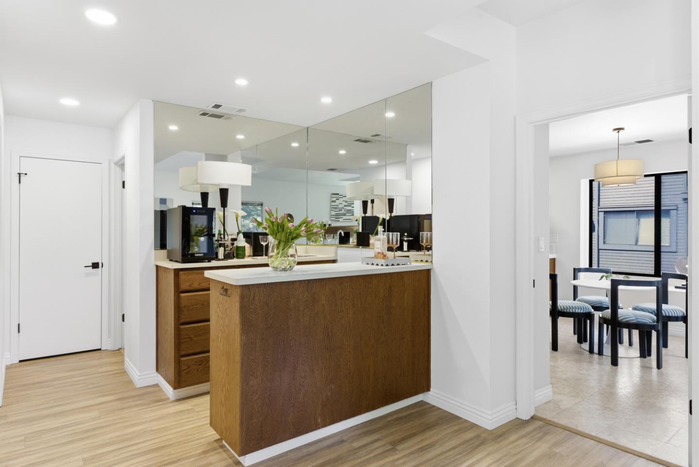 1669 Geary Road Walnut Creek, CA 94597 - Photo 10 of 39 a view of kitchen with counter top space and wooden floor