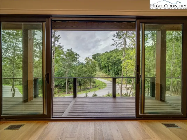 a view of a wooden deck