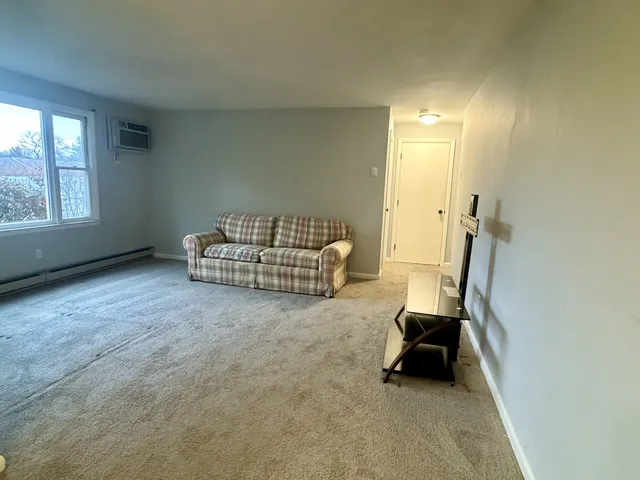 a living room with furniture and a gate