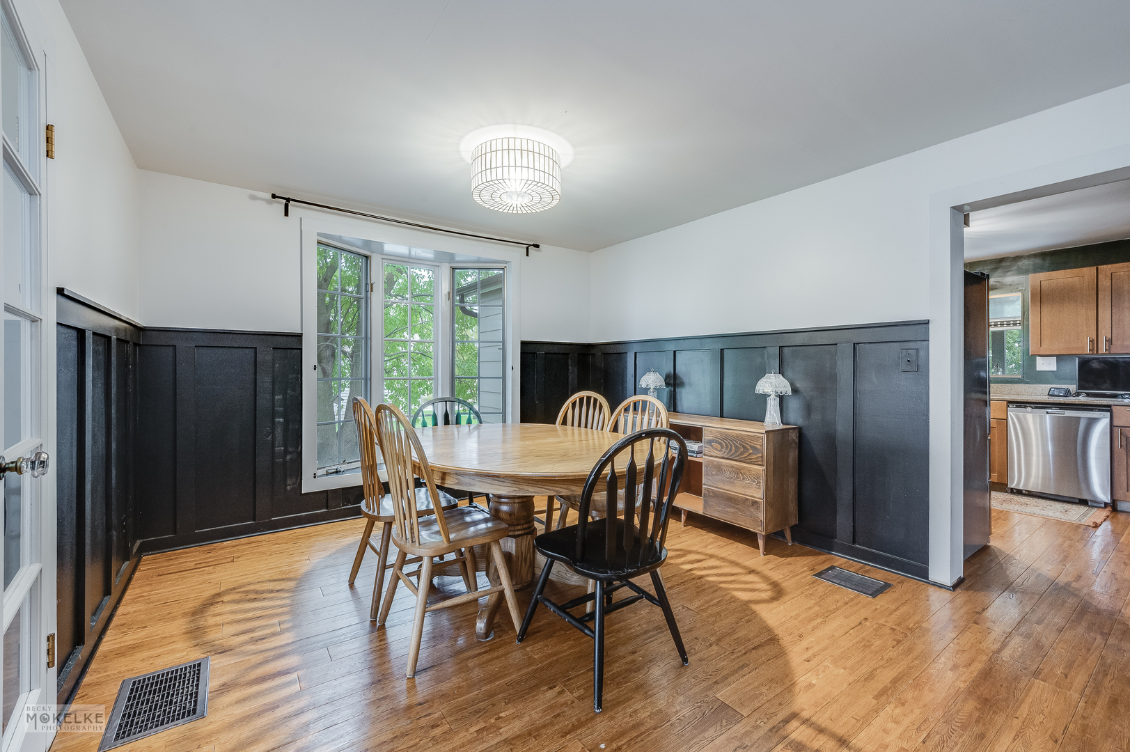 3494 Howlett Road Paw Paw, IL 61353 - Photo 8 of 47 a view of a dining room with furniture window and wooden floor