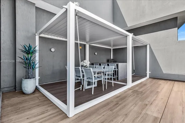 a view of outdoor space with seating space