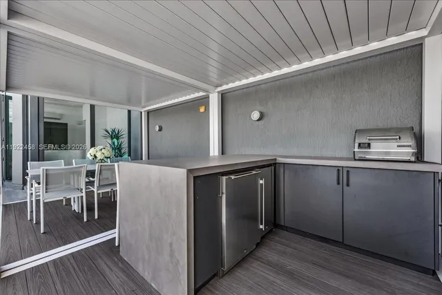 a view of a balcony with city view