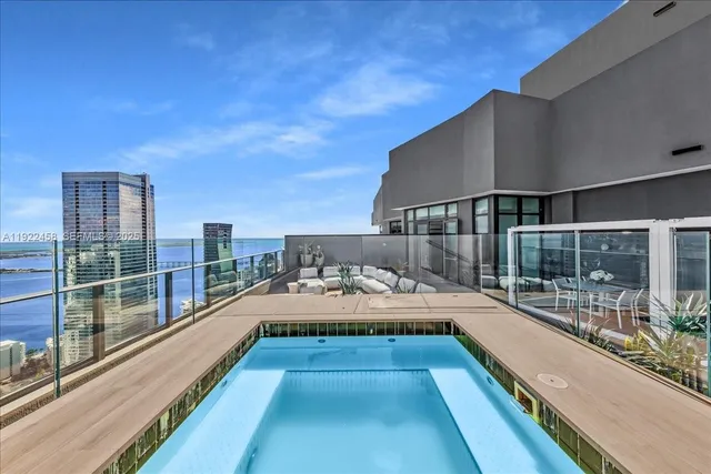 a view of a city with tall buildings