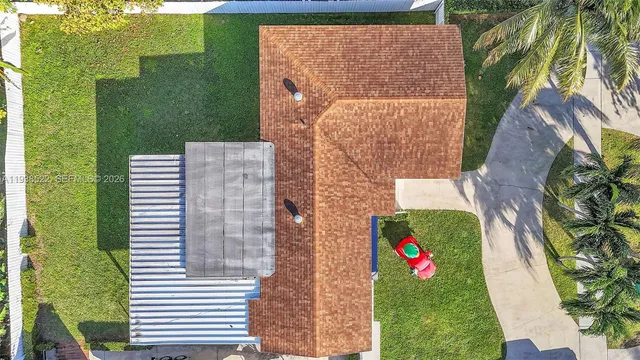 an aerial view of multiple house