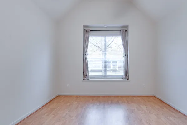 an empty room with a window