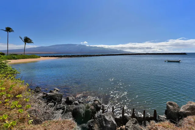 a view of a water from a terrace