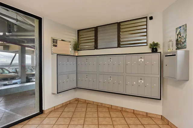 a front view of a building