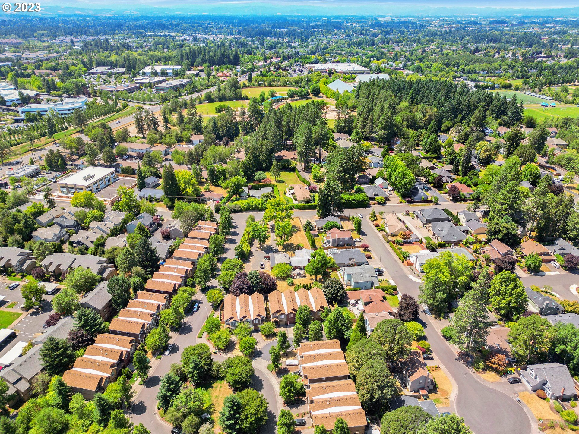 14930 Southwest Conor Circle Beaverton, OR 97006 - Photo 26 of 29 an aerial view of residential houses with outdoor space