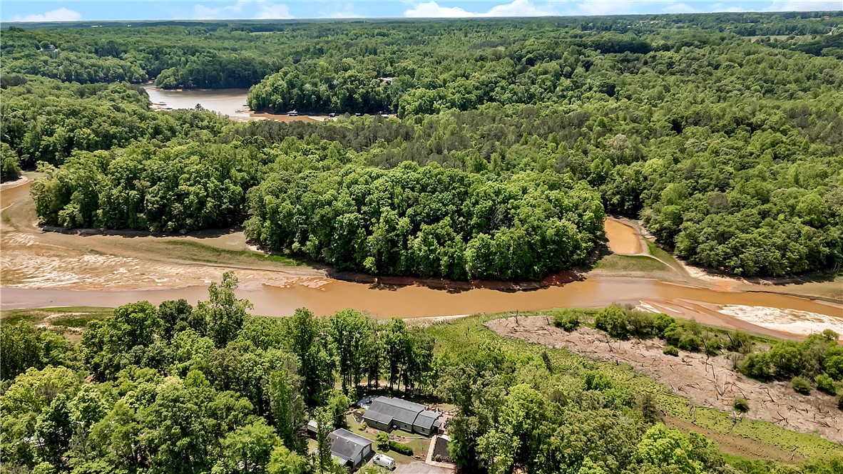 110 Lakeshore Lane Seneca, SC 29678 - Photo 47 of 50 This elevated view captures the extensive natural landscape and winding waterway.