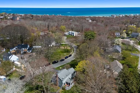 an aerial view of multiple house