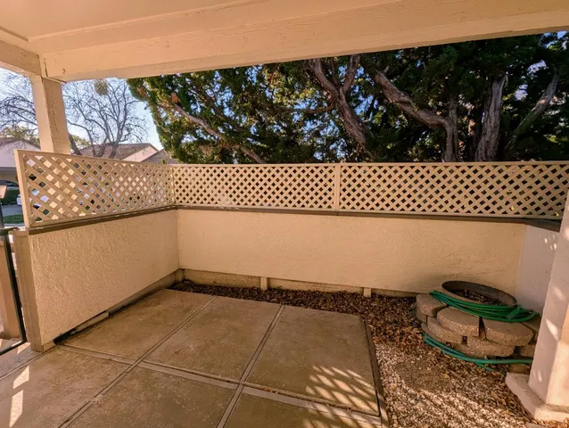 a backyard of a house