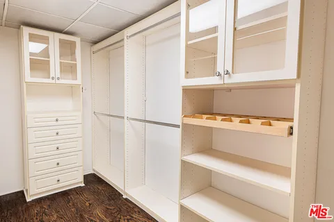 a close view of closet