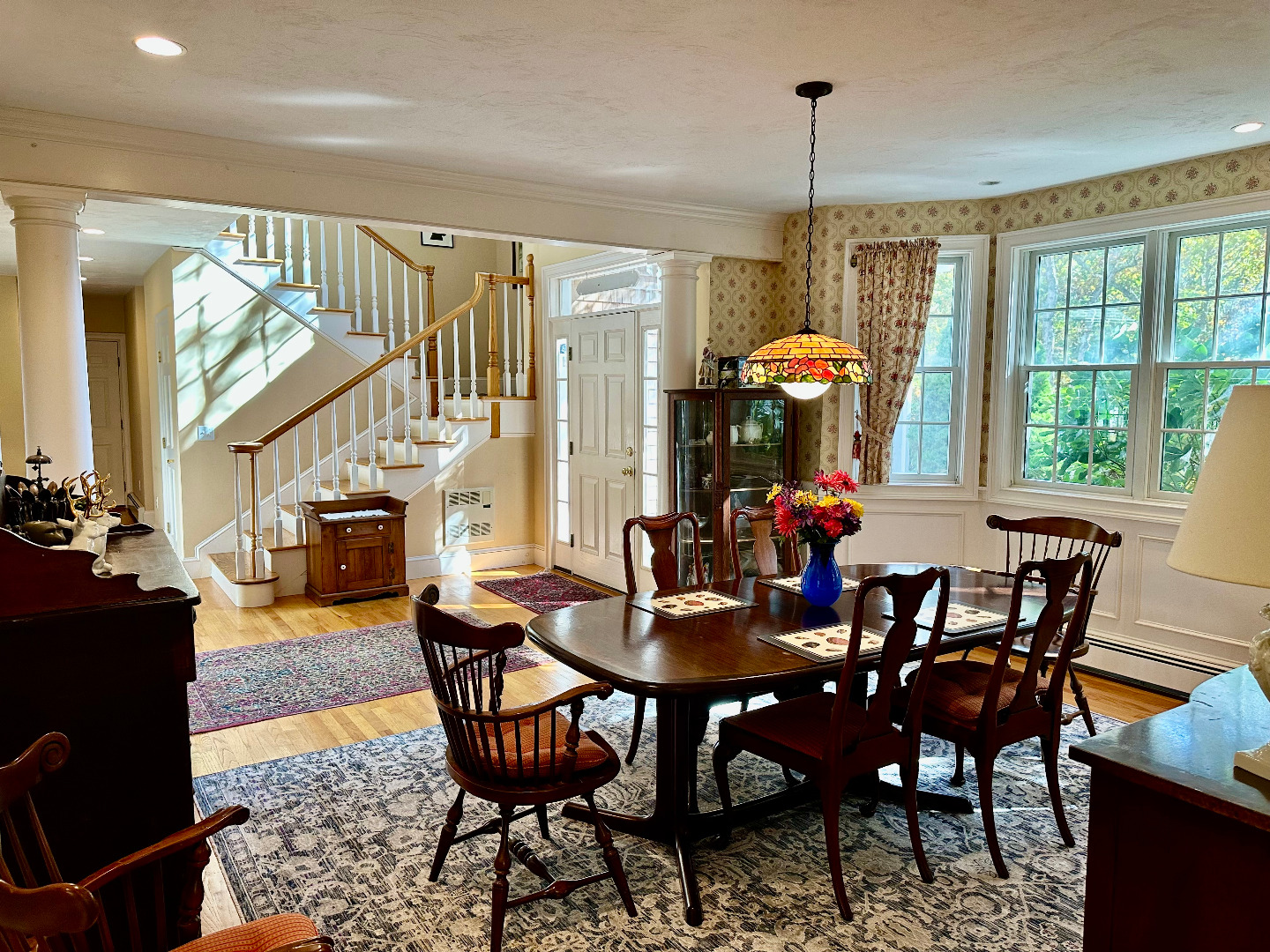 248 Pond Road West Tisbury, MA 02568 - Photo 11 of 34 a dining room with furniture window and outside view
