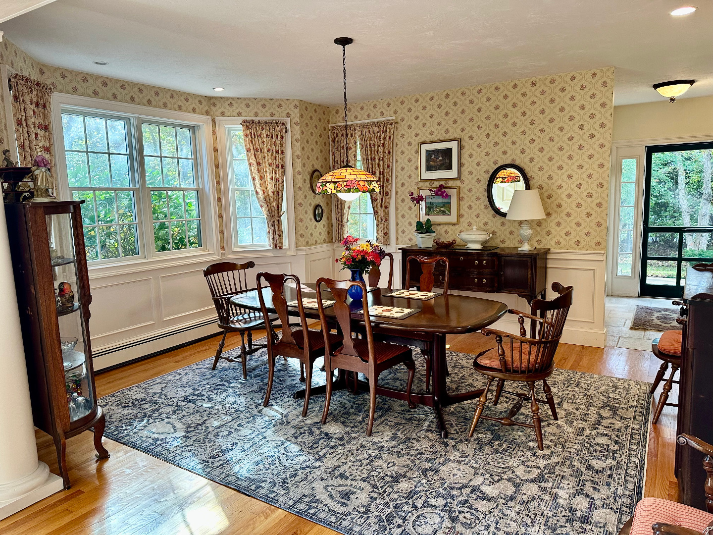 248 Pond Road West Tisbury, MA 02568 - Photo 13 of 34 a dining room with furniture window and wooden floor
