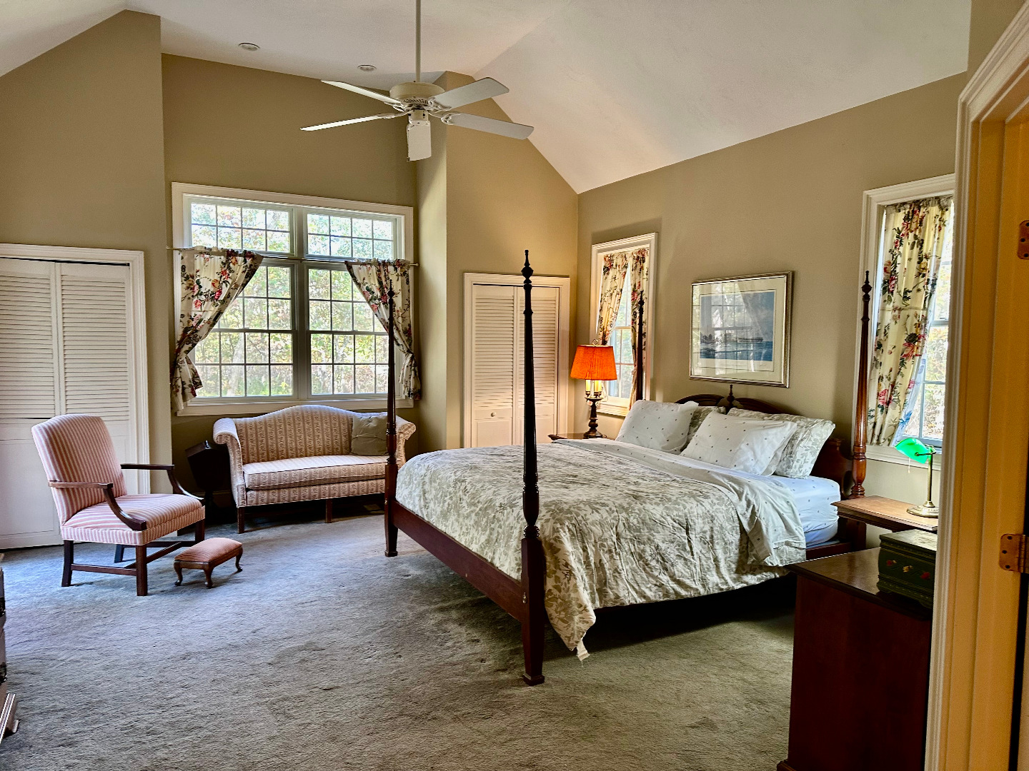 248 Pond Road West Tisbury, MA 02568 - Photo 17 of 34 a bedroom with a bed couch and a window